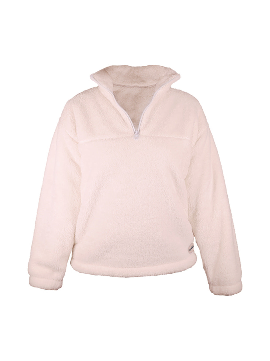Sweat polaire rose clair à col montant zippé - Longboard