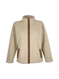 Veste polaire sherpa beige et camel à détails contrastés - Longboard