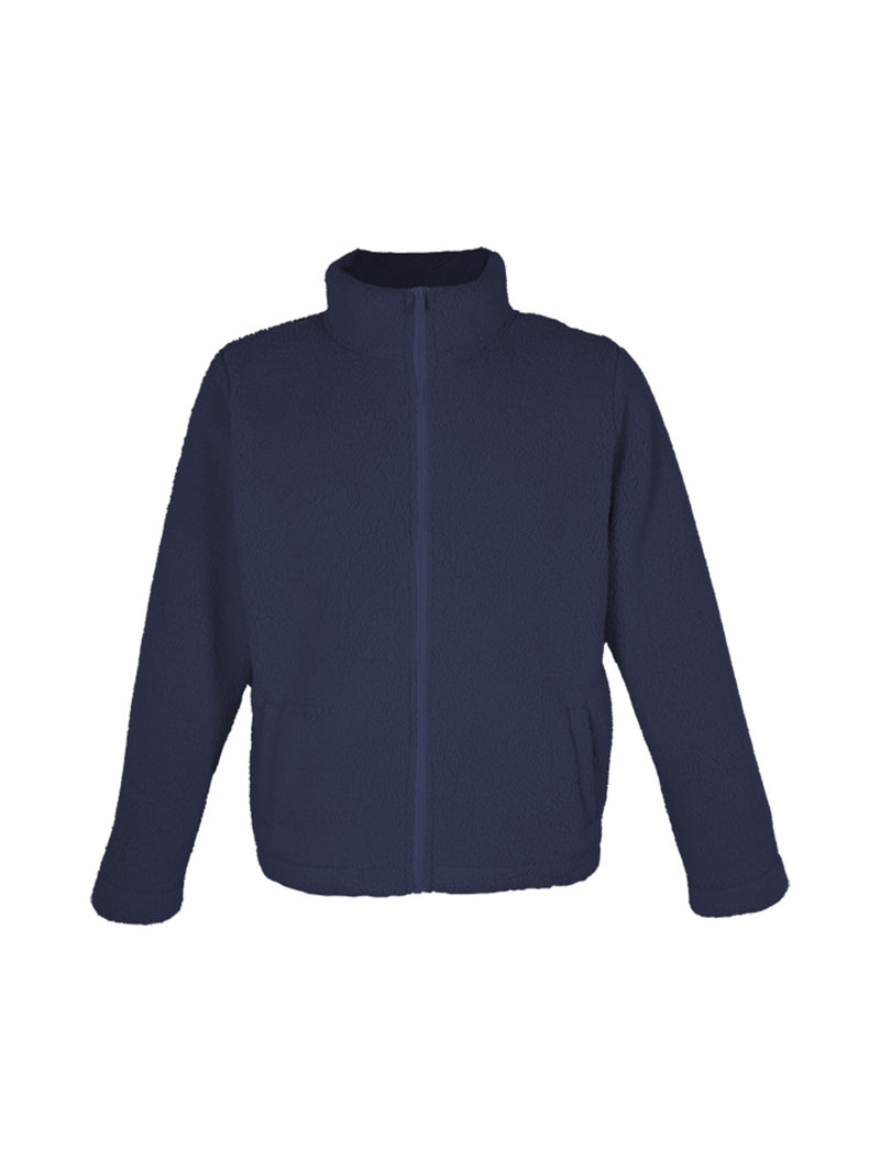 Veste polaire bleu marine zippée avec écusson brodé - Longboard