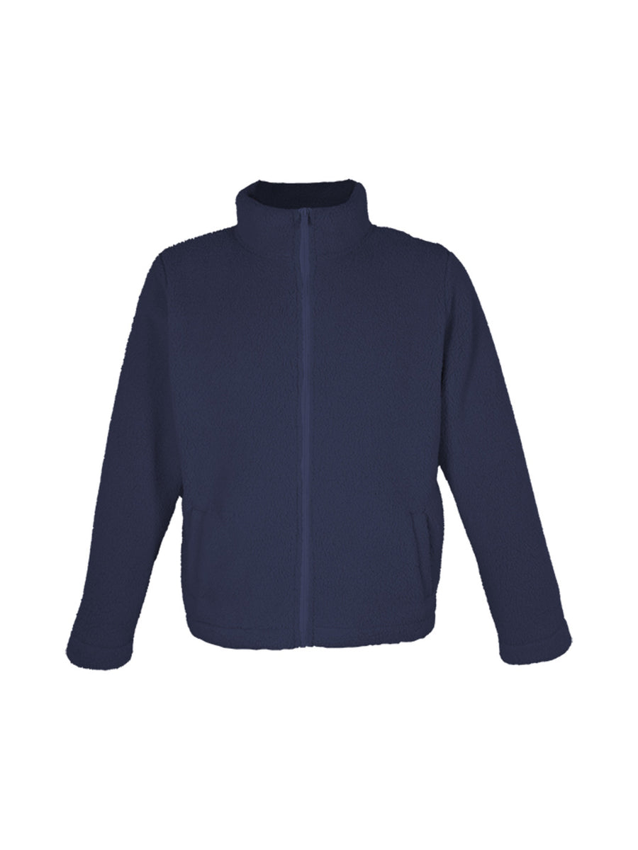 Veste polaire bleu marine zippée avec écusson brodé - Longboard