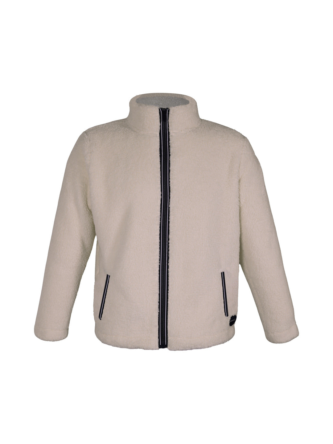 Veste polaire sherpa beige et bleu marine à détails contrastés - La Marinière par SOGEMA