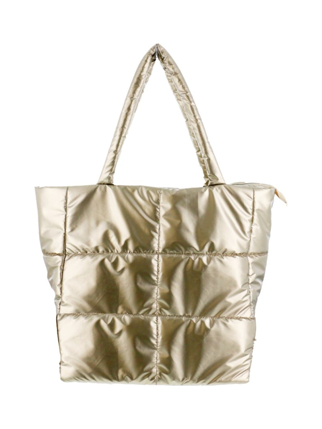 Tote bag matelassé métallisé or - Nina Casari