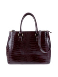 Sac à main effet crocodile - nina casari bordeaux - Nina Casari