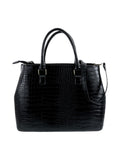 Sac à main effet crocodile - nina casari noir - Nina Casari