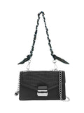 Sac bandoulière effet croco imprimé noir - Nina Casari