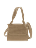 Sac bandoulière effet croco taupe - Nina Casari