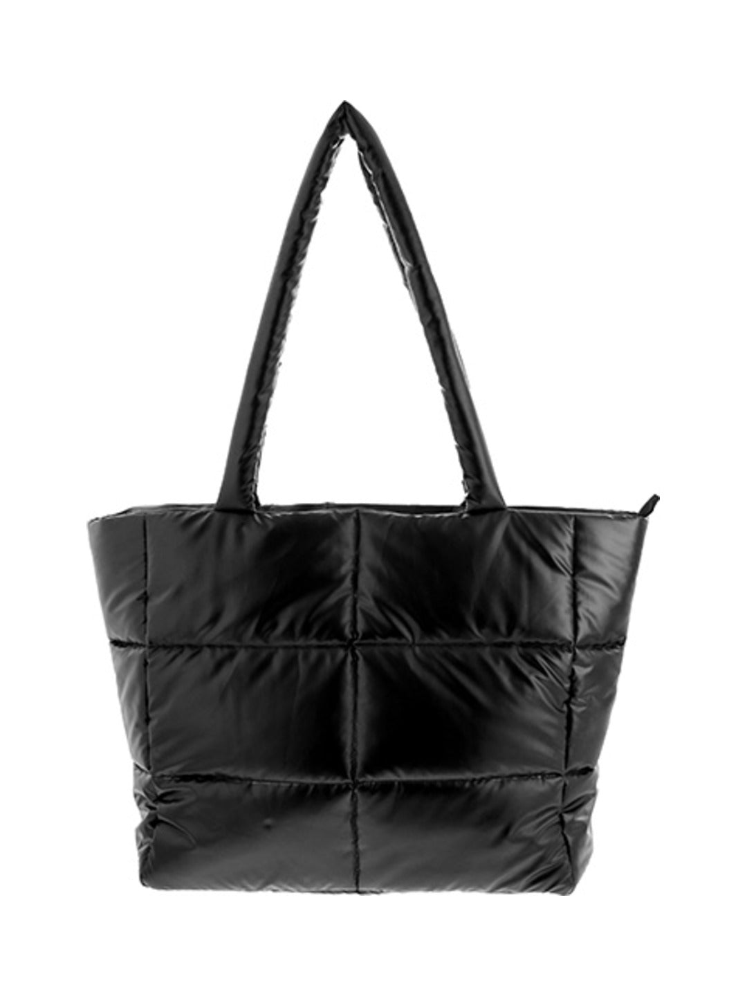 Tote bag matelassé métallisé noir - Nina Casari