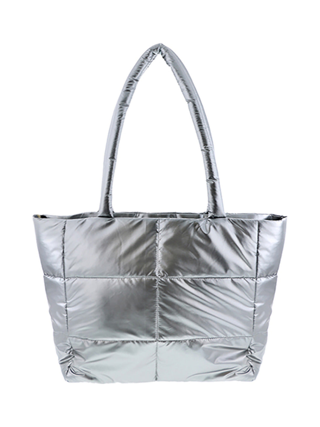 Tote bag matelassé métallisé argent - Nina Casari