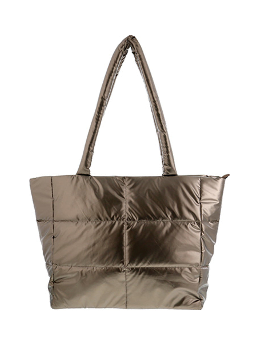 Tote bag matelassé métallisé bronze bronze - Nina Casari