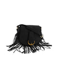 Sac bandoulière en suédine noir - Nina Casari