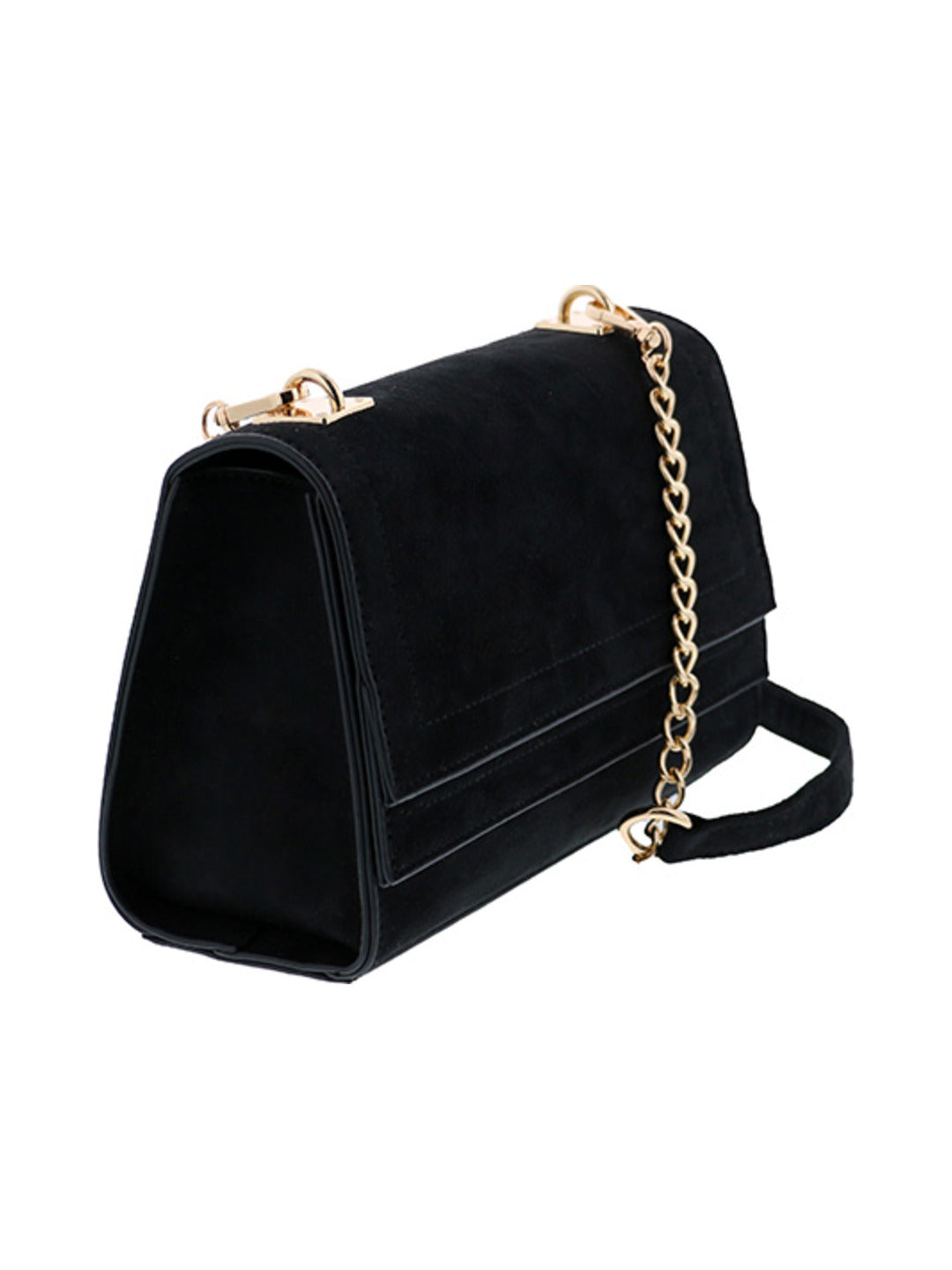 Sac bandoulière en suédine noir - Nina Casari