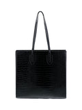 Sac porté épaule effet croco noir - Nina Casari