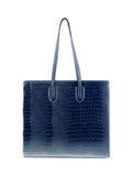 Sac porté épaule effet croco marine - Nina Casari