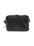 Sac bandoulière en suédine noir - Nina Casari