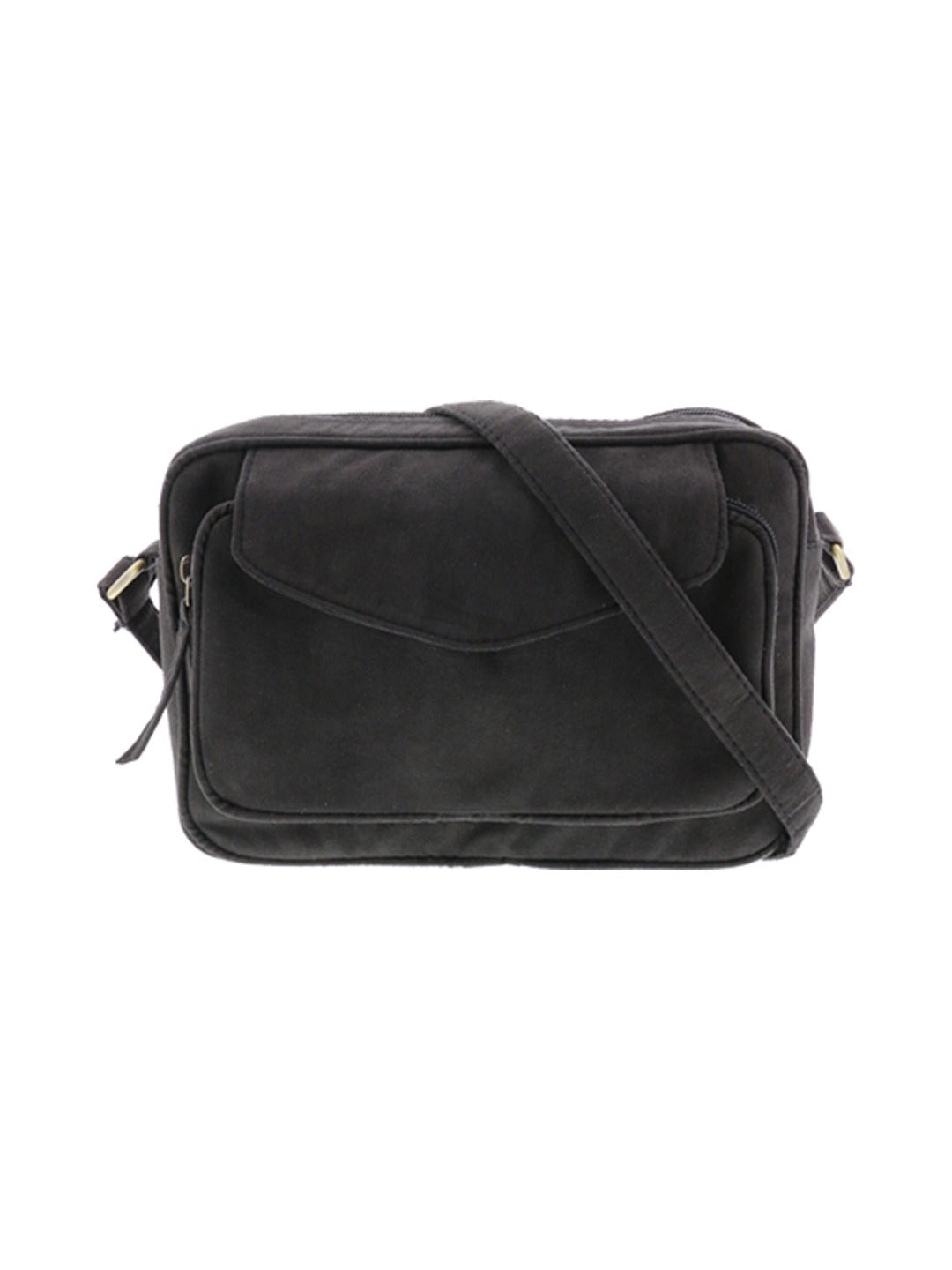 Sac bandoulière en suédine noir - Nina Casari