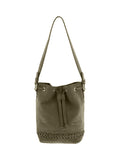 Sac seau avec cordon de serrage kaki - Nina Casari