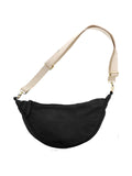 Sac banane en suédine noir - Nina Casari