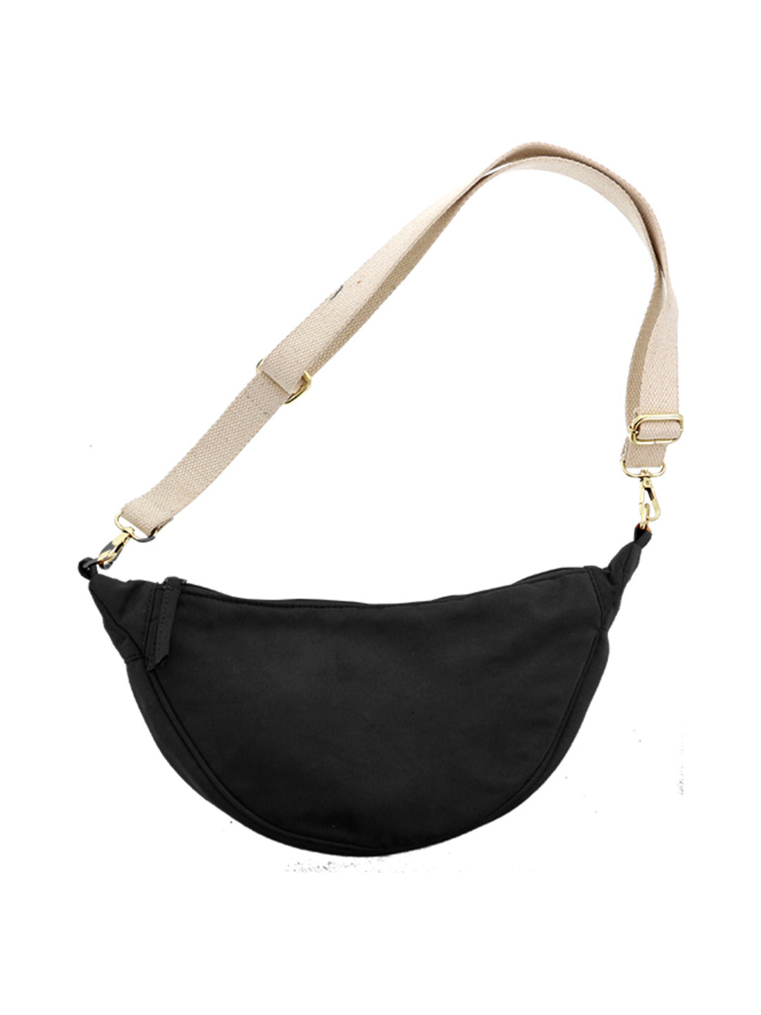 Sac banane en suédine noir - Nina Casari