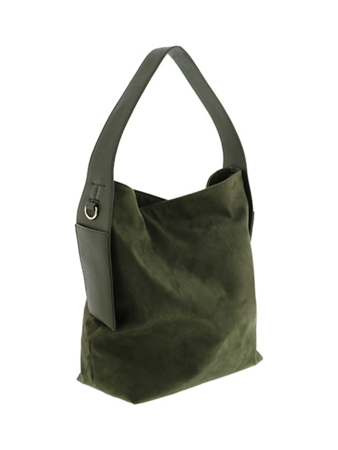 Sac seau en suédine kaki - Nina Casari