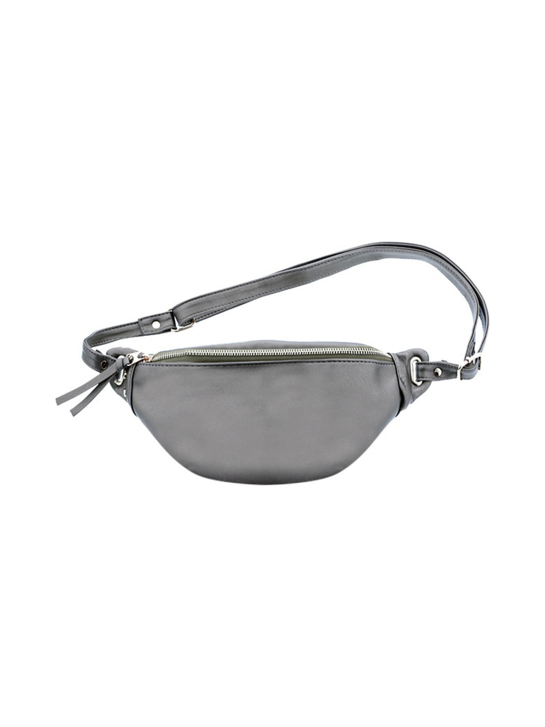 Sac banane métallisé argent - Nina Casari