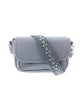 Sac bandoulière ciel à anse en jacquard bleu ciel - Nina Casari