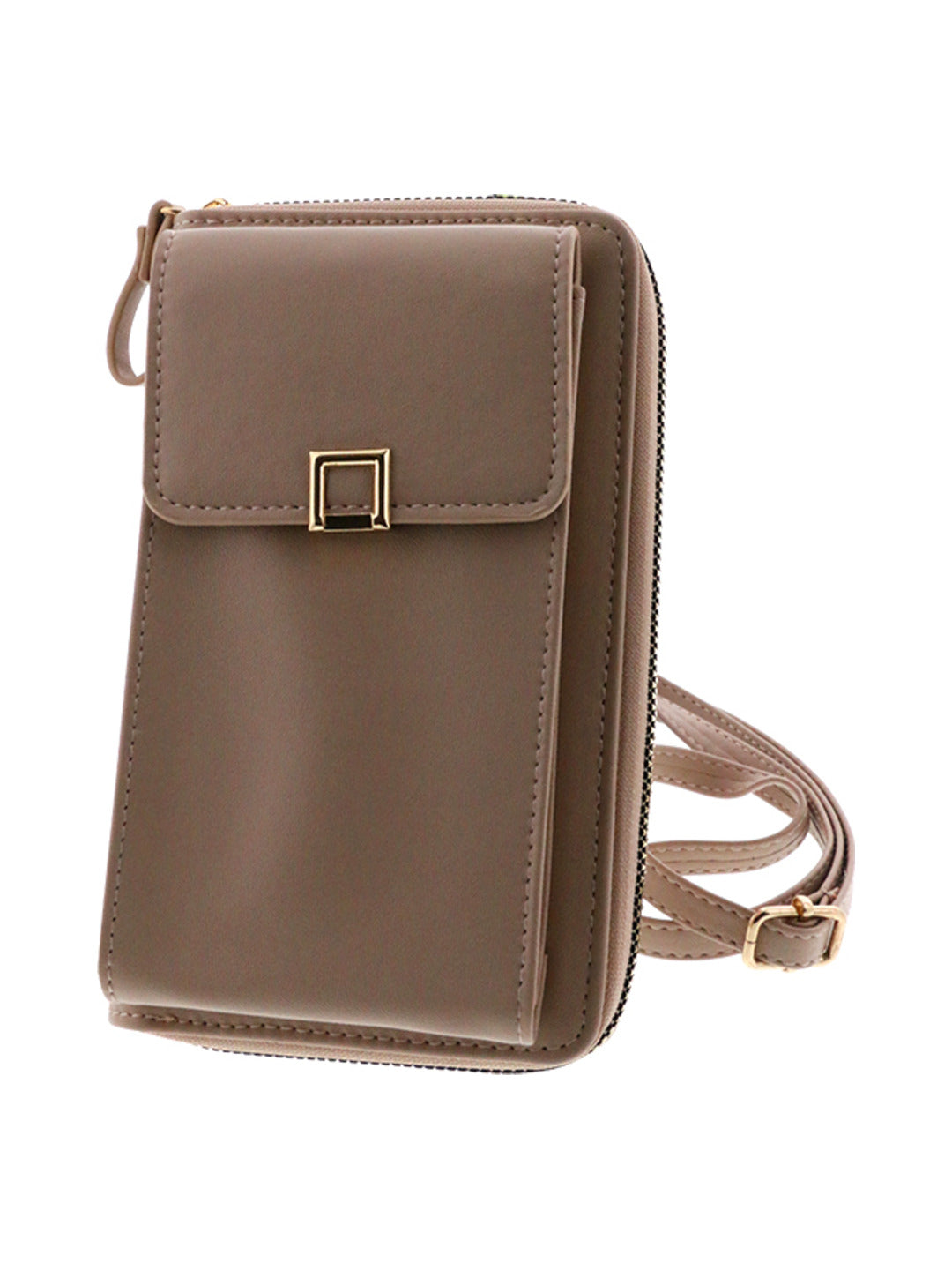 Etui de téléphone et portefeuille taupe - Nina Casari