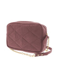 Sac esprit matelassé en suédine rose - Nina Casari