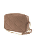 Sac esprit matelassé en suédine marron marron - Nina Casari