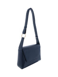 Sac bandoulière effet lisse bleu marine - Nina Casari
