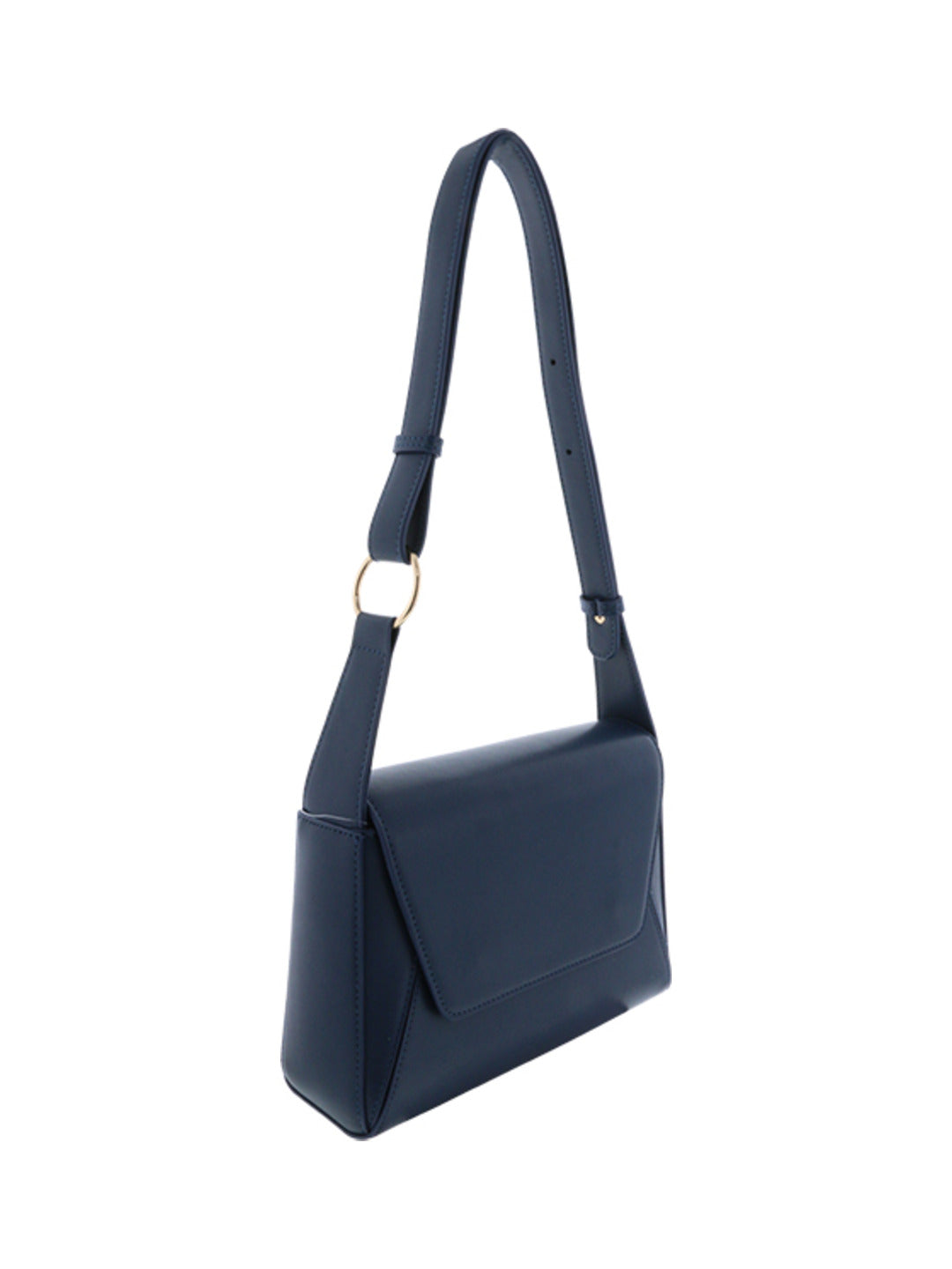 Sac bandoulière effet lisse bleu marine - Nina Casari