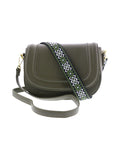Sac bandoulière avec anse en jacquard kaki - Nina Casari