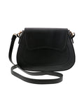 Sac bandoulière effet peau de serpent noir - Nina Casari