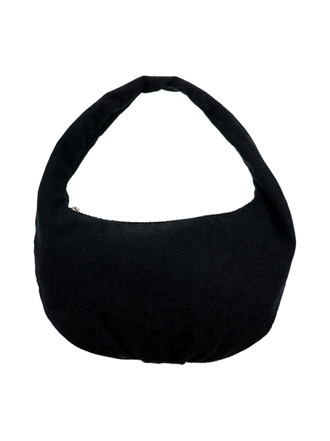 Sac hobo en velours côtelé noir - Nina Casari