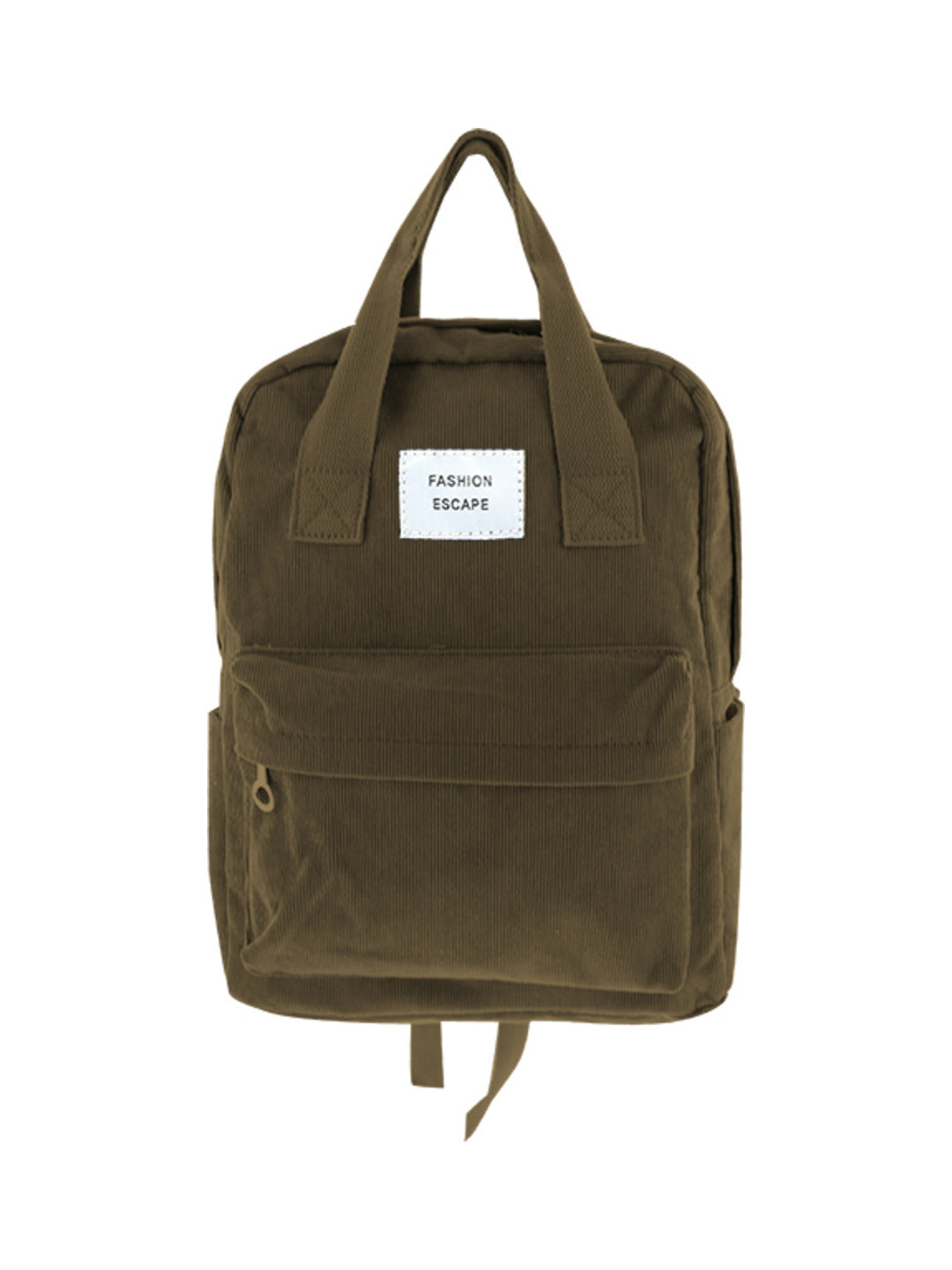 Sac à dos en velours côtelé kaki - Nina Casari