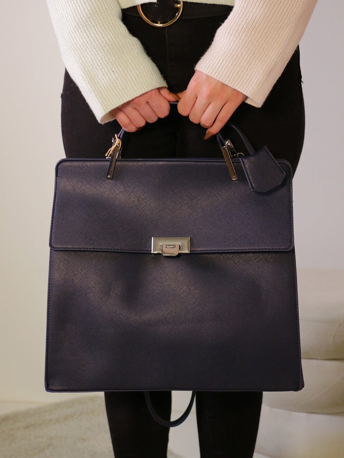 Sac cartable bleu marine - Nina Casari