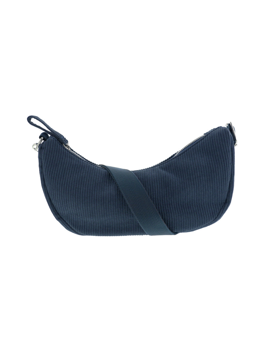 Sac banane en velours côtelé porté bandoulière bleu - Nina Casari