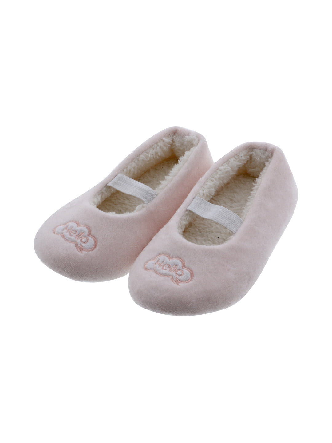 Chaussons ballerines roses avec fausse fourrure - Amy Rose