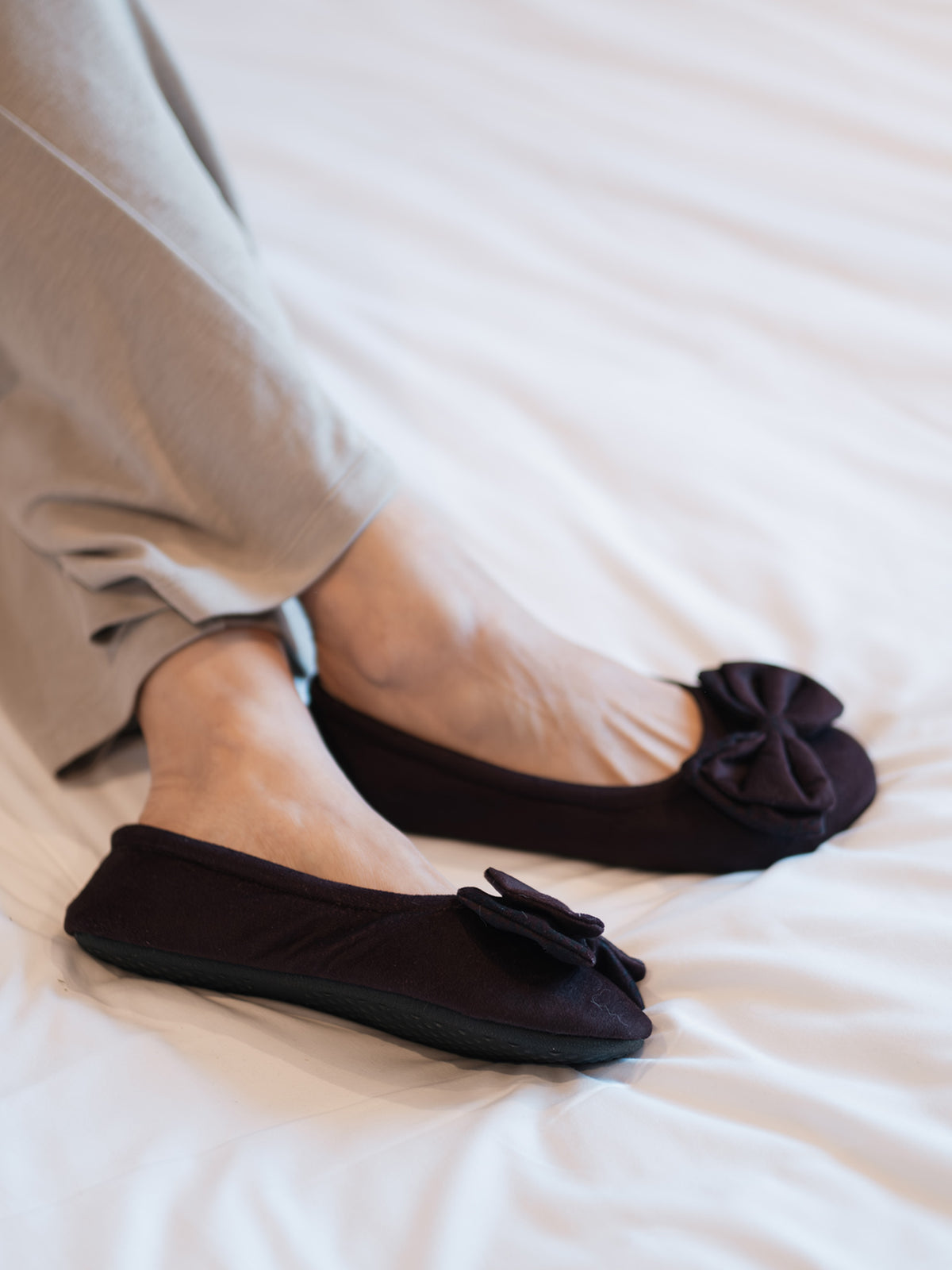 Chaussons ballerines bordeaux - Le Bourget