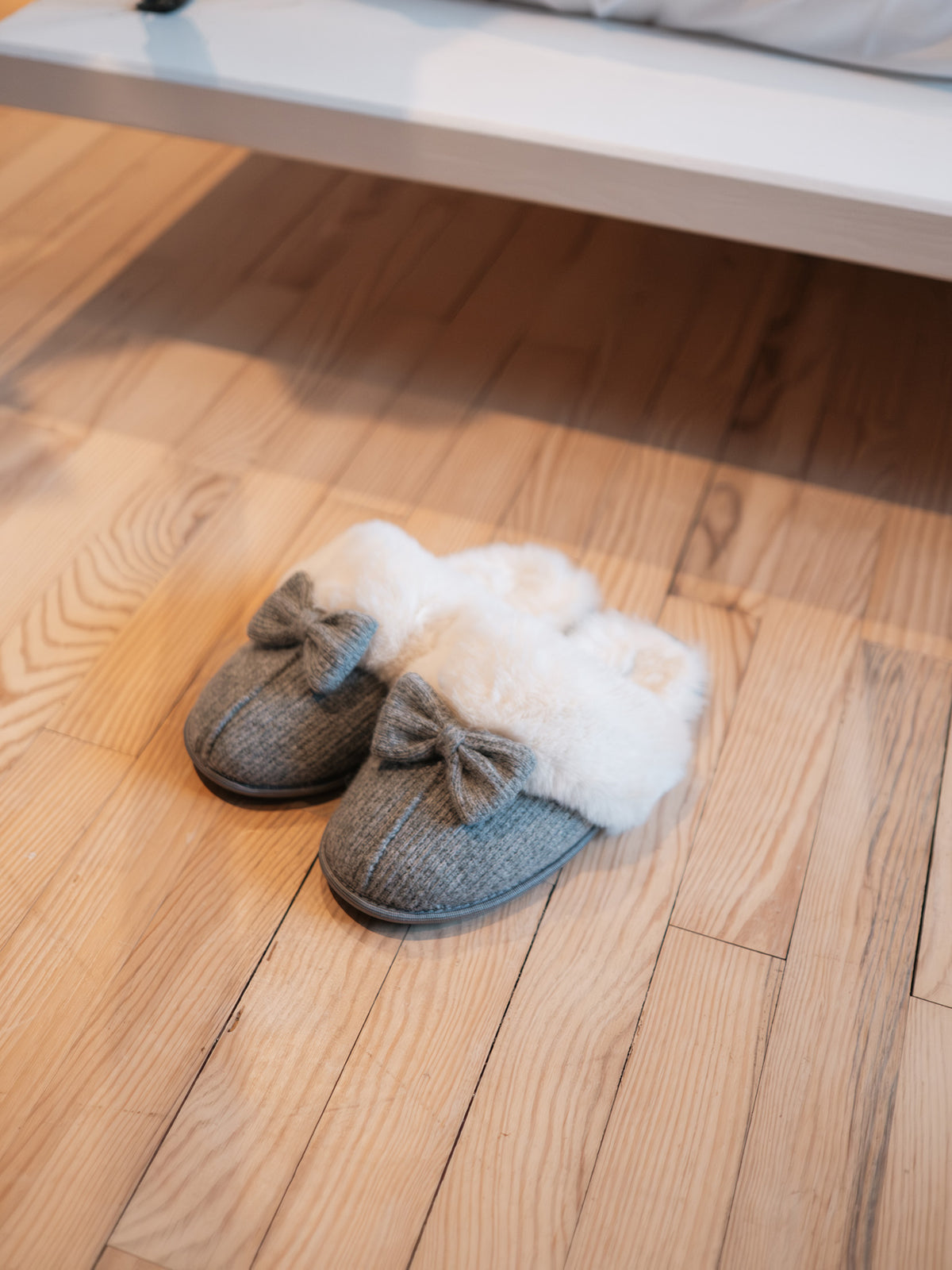 Chaussons mules gris à semelle à mémoire de forme - Le Bourget