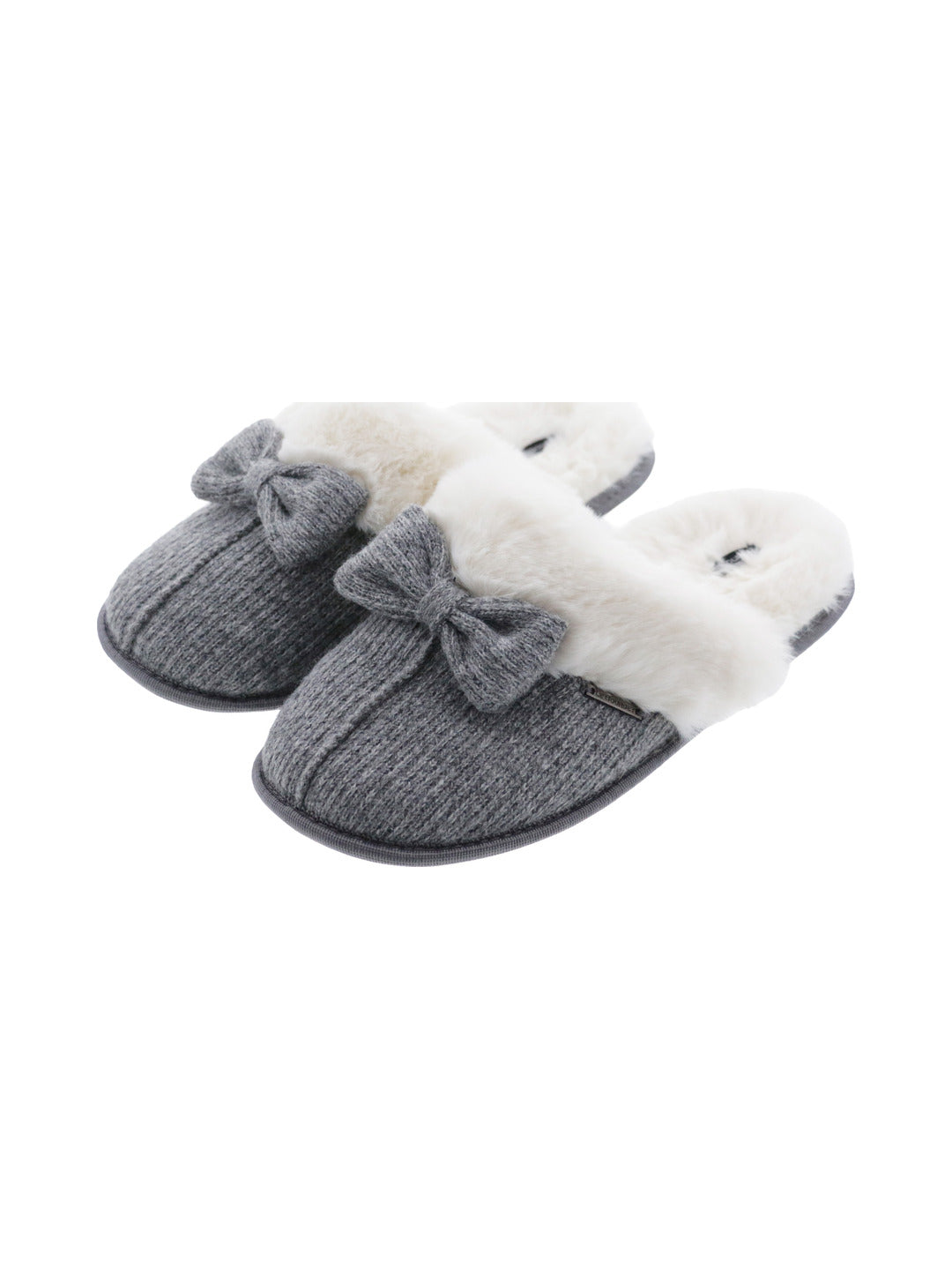 Chaussons mules gris à semelle à mémoire de forme - Le Bourget