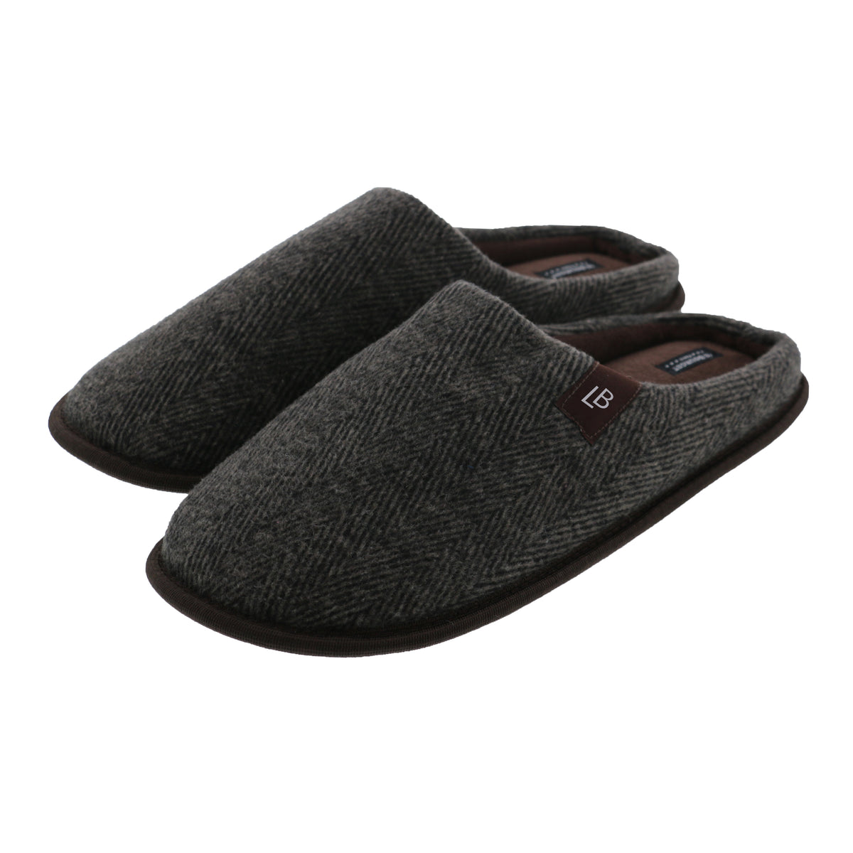Chaussons mules marron semelle à mémoire de forme - Le Bourget