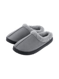 Chaussons fermés gris avec fausse fourrure - Eleven Paris