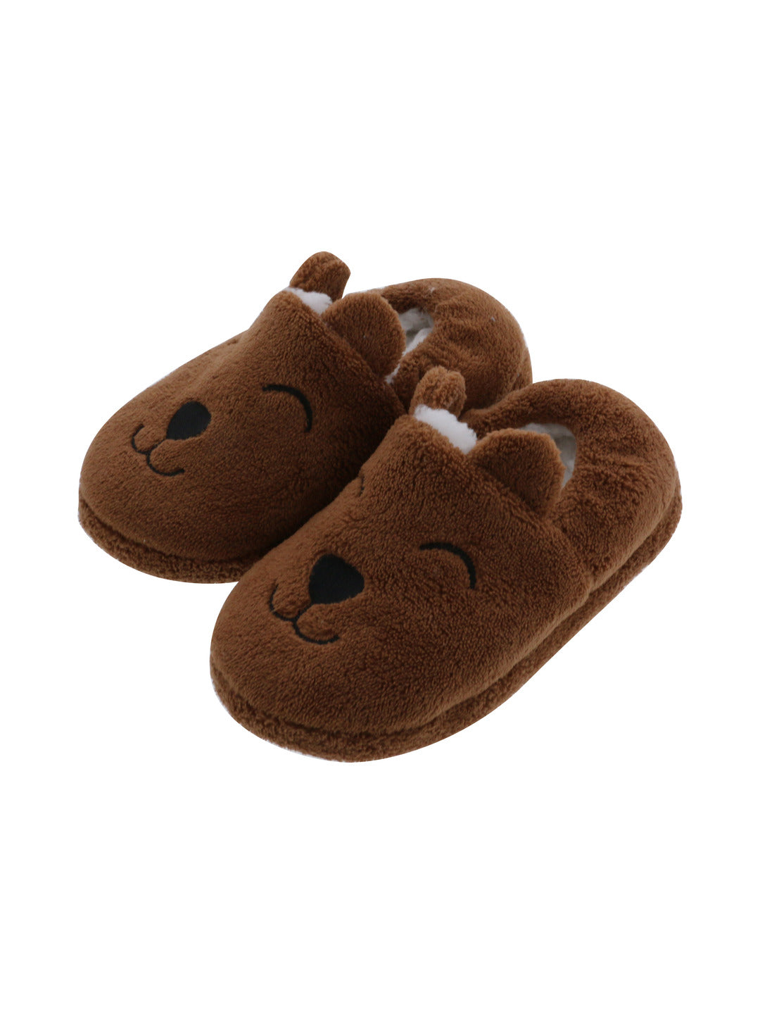Chaussons fermés marron avec fausse fourrure - Little Jack