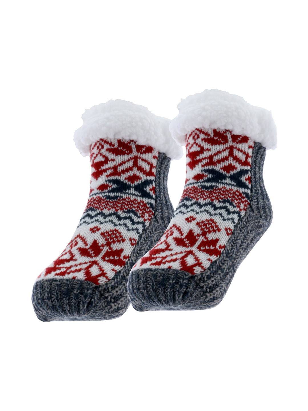 Chaussettes en maille multicolore motif jacquard - Nina Casari