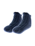 Chaussettes en maille bleu marine maille torsadée - Nina Casari