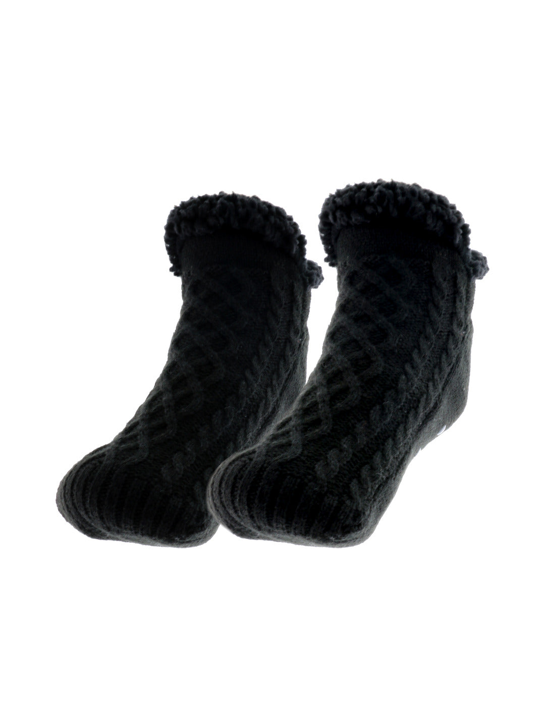 Chaussettes en maille noirs maille torsadée - Nina Casari