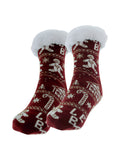 Chaussettes en maille rouge motif jacquard - Nina Casari