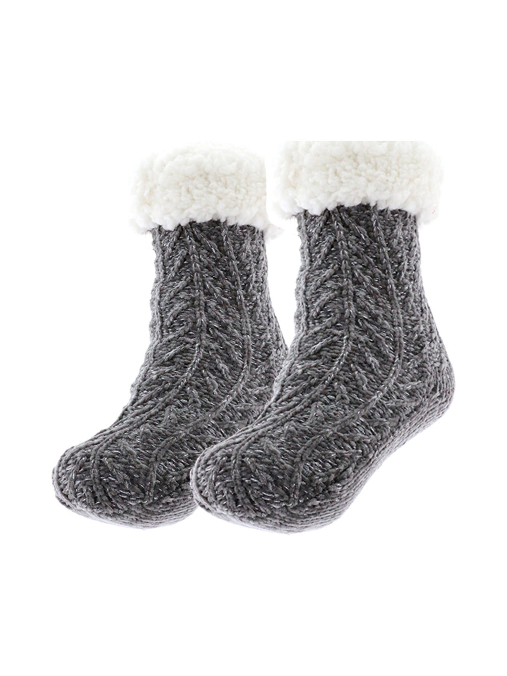 Chaussettes en maille grise  - Nina Casari