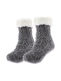 Chaussettes en maille gris + lurex maille torsadée - Nina Casari