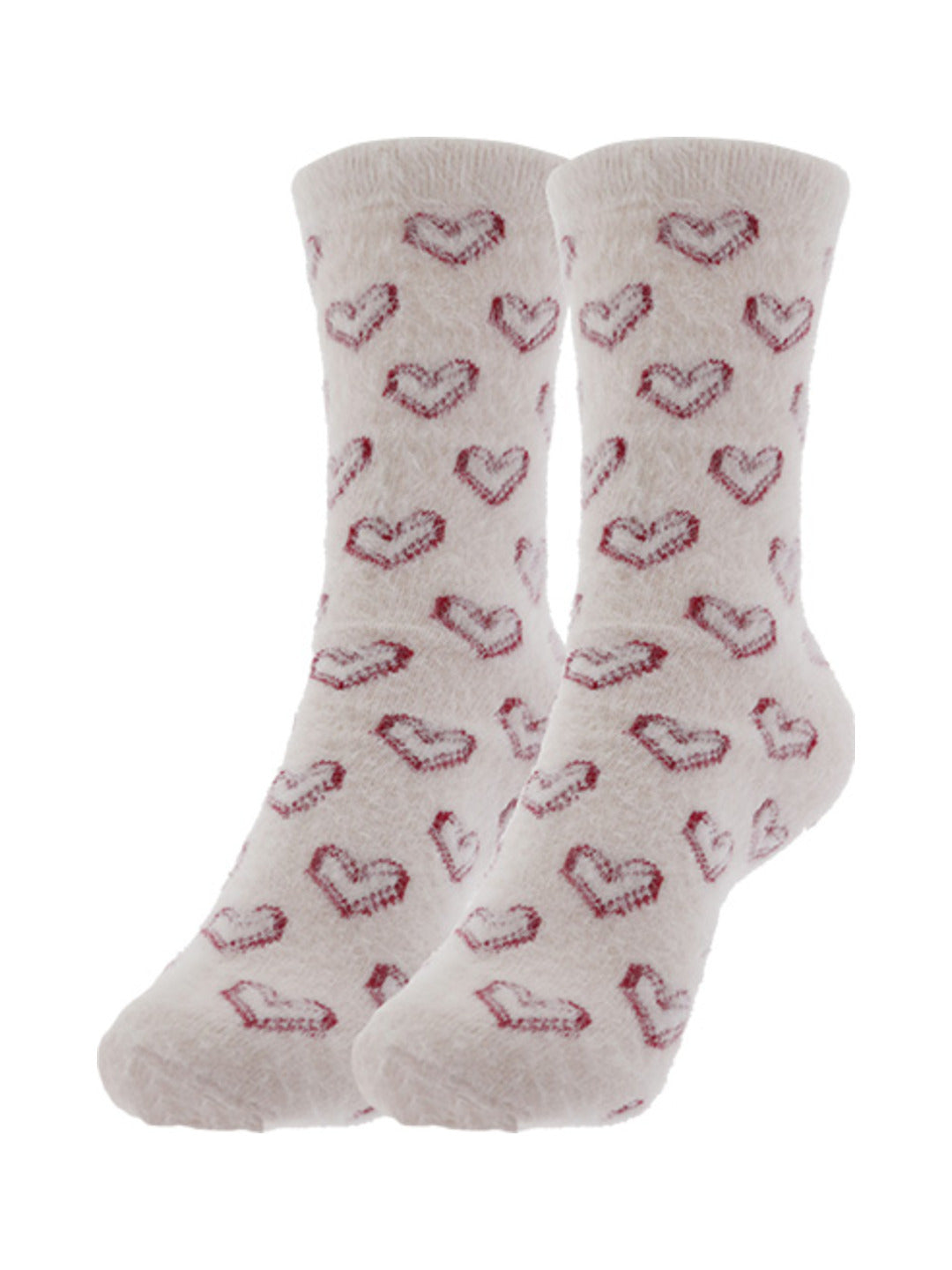 Chaussettes effet poilu roses clair - Nina Casari